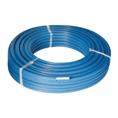 Afbeelding van 20mm x 2,0 Lengte: 50 m incl. isolatie 6mm blauw Henco Alu/Pex. Artikelnr: ISO4 20 BL