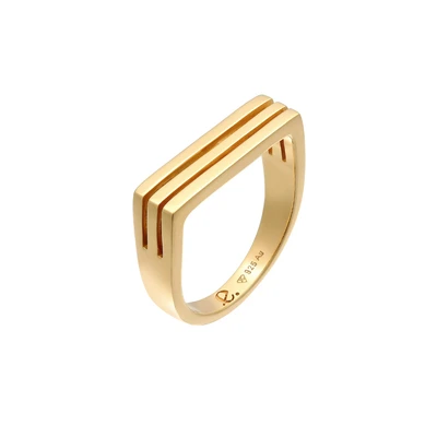 Afbeelding van Elli Statement LOOK Ring goldcoloured, Dames, Maat: 54, Gold coloured
