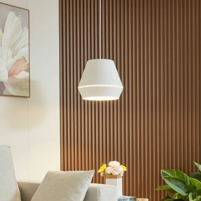 Afbeelding van Lucande Hanglampen 1licht Aluminium H: 29 cm wit Inclusief lichtbron