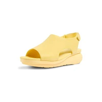 Afbeelding van Camper Balloon Sandalen met sleehak, Dames, Maat: 39, Gelb Leer