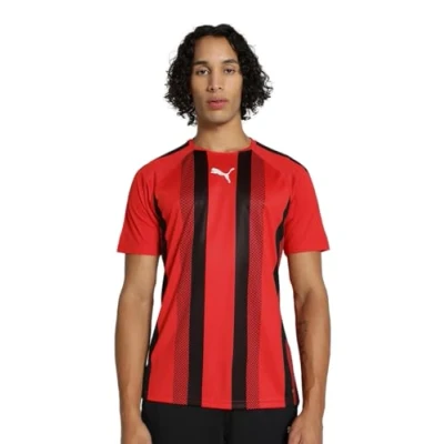 Afbeelding van Puma Teamliga Shirt Korte Mouw Heren Rood / Zwart Maat: S