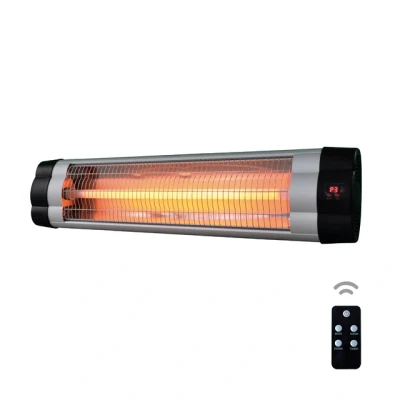 Afbeelding van BRASQ Elektrische Terrasverwarmer Hangend PHW200 Infrarood Heater 2500W met Afstandsbediening en timer 3 warmtestanden Voor binnen buiten Spatwaterdicht Zwart