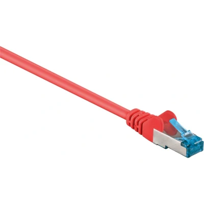 Afbeelding van S/FTP CAT6a 10 Gigabit netwerkkabel / rood LSZH 0,25 meter