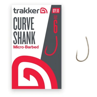 Afbeelding van Trakker Curve Shank Hooks Micro Barbed Haakmaat 6 (10 Stuks) Karperhaken