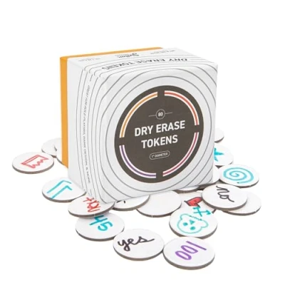 Afbeelding van Stellar Factory: Dry Erase Tokens: herbruikbaar voor doe het zelf, game ontwerp en RPG&#039;s (80 stuks)
