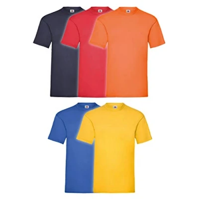 Afbeelding van Fruit of the Loom Set van 5 T shirts Screen Star Full Cut Kleurenset I, XXL