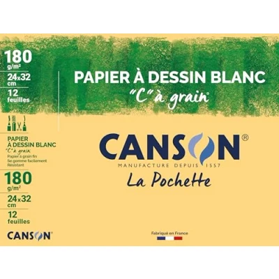 Afbeelding van CANSON tekenpapier &#039;C&#039; à Grain, 320 x 240 mm, 224 g/m².