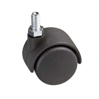 Afbeelding van Metafranc Dubbele rol Ø 40 mm met schroef kunststof wiel hard loopvlak glijlagers 20 kg draagkracht/transportrol/meubelrol/container roller/parketrol / 800140