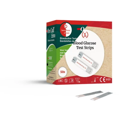 Afbeelding van On Call Extra glucose teststrips