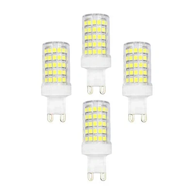 Afbeelding van 4 verpakkingen G9 LED gloeilampen, 10 W (vervanging van de 100 halogeenlamp) keramische sokkel niet dimbaar 6000 K koud wit 1000 LM huishoudelijke verlichting met 360 stralingshoek