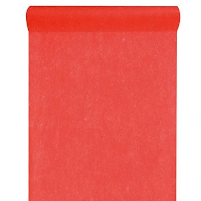 Afbeelding van Santex Tafelloper op rol polyester rood 30 cm x 10 m Feesttafelkleden