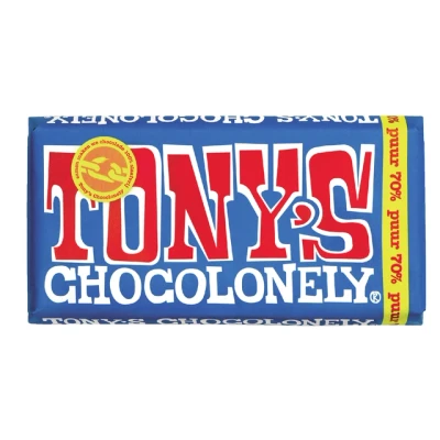 Afbeelding van Chocolade Tony&#039;s Chocolonely puur reep 180gr