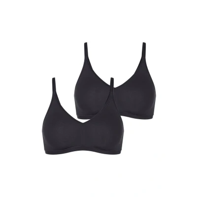 Afbeelding van Sloggi 2PACK GO Daily SOFT Triangel BH, Dames, Maat: XL, Black