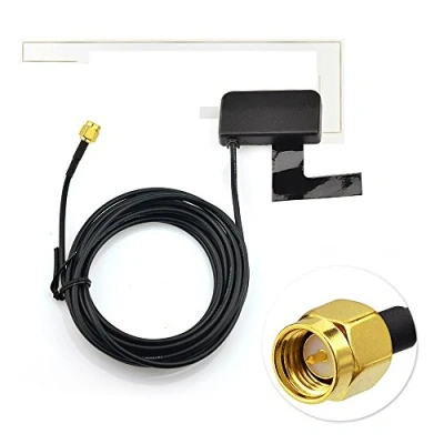 Afbeelding van Bingfu DAB Car Aerial SMA Adapter Internal Glass Mounted Antenna with 3m 9.8ft Extension Coaxial Cable for Vehicle Radio Blaupunkt Pioneer Clarion Kenwood