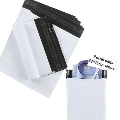 Afbeelding van huruirui 100 stuks C3 plastic verzendzakken, 32 x 45 cm, ondoorzichtig, zelfklevend, verzendzakken voor kleding, logistieke verpakking, transport