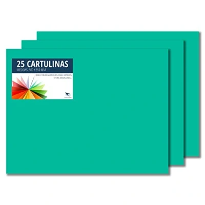 Afbeelding van Raylu Paper® 50 x 65 cm, 25 stuks, 180 g/m², ideaal voor knutselwerk, kantoor, tekenen, papyroflex (mintgroen)