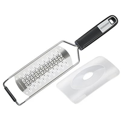 Afbeelding van FACKELMANN handrasp 2 weg 30 cm SENSE met scherp raspoppervlak, schaaf antislip soft touch handgreep, incl. lemmetbescherming (kleur: zilver/zwart), hoeveelheid: 1 stuk
