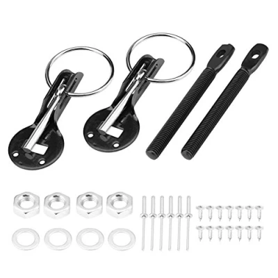 Afbeelding van Hood Pins Kit Universele Bonnet Pin Lock Latch voor Racing Sport Car Pins(zwart)