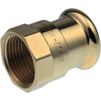 Afbeelding van VSH XPress Koper schroefbus 22 mm pers x 3/4&quot; bi.dr.