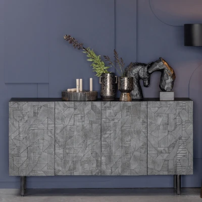 Afbeelding van BePureHome Dressoir Counter Hout Zwart