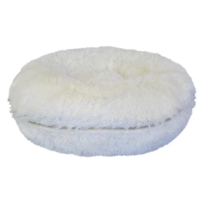 Afbeelding van Jack And Vanilla Puff Hond Kussens Jv Long Plush Wit ø105cm 5.1