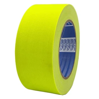 Afbeelding van ACIT Fluorescerende textieltape, 50 mm x 25 m, versterkte Duct Tape, fluorescerend Amerikaans weefsel, reparaties, bevestiging en verpakking met hoge hechtkracht (Geel)