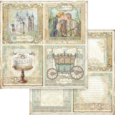 Afbeelding van Stamperia Sleeping Beauty 4 Cards 12x12 Inch Paper Sheets (10pcs) (SBB793) (DISCONTINUED)