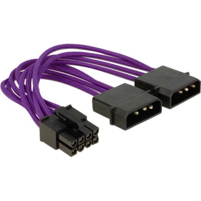 Afbeelding van DeLOCK Voedingskabel 8 pin EPS &gt; 2 x 4