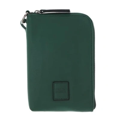 Afbeelding van FREDsBRUDER Leren Schoudertas mobiele telefoon FB Mobile Bag Emerald Donkergroen