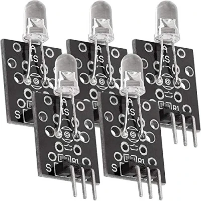 Afbeelding van AZDelivery 5 x KY 005 IR Infraroodzendontvangermodule compatibel met Arduino Inclusief E Book!