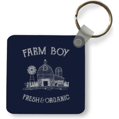 Afbeelding van Sleutelhanger Uitdeelcadeautjes Vintage Boerderij Tekst Plastic Vaderdag cadeau Geschenk Cadeautje voor hem Tip Mannen