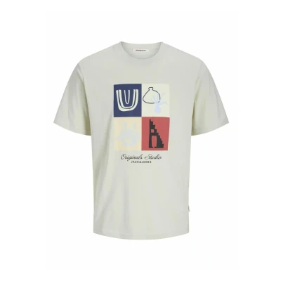 Afbeelding van Jack &amp; Jones Rundhalsausschnitt Tshirt print, Heren, Maat: Small, Celadon tint