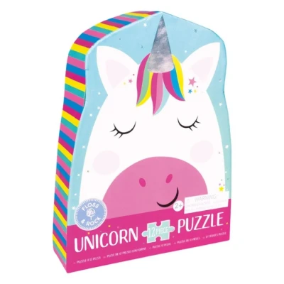 Afbeelding van Floss &amp; Rock Unicorn Puzzel 12 st. 28 x cm