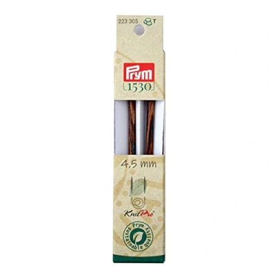 Afbeelding van Prym rondbreinaalden punten NATURAL gekleurd lang 11,6 cm 4,50 mm rondbreinaald, hout, meerkleurig, 4,5