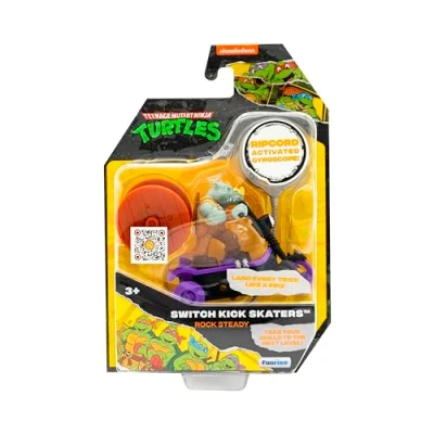 Afbeelding van Teenage Mutant Ninja Turtles Rock Steady Mayhem Gyro zelfstabiliserend skateboard speelgoed met scheurlijn TMNT Swich Kick Skaters, Classic Edition, leeftijd 3+ geschenken &amp;