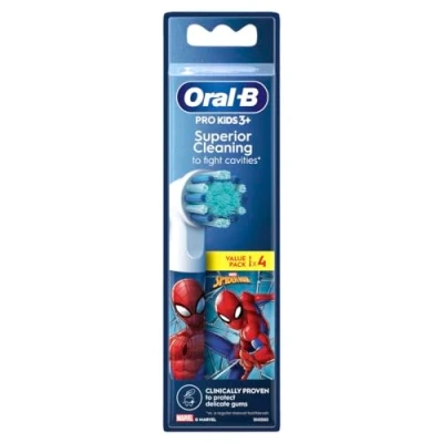 Afbeelding van Oral B Pro Kids Opzetborstels Met Spiderman 4 Stuks