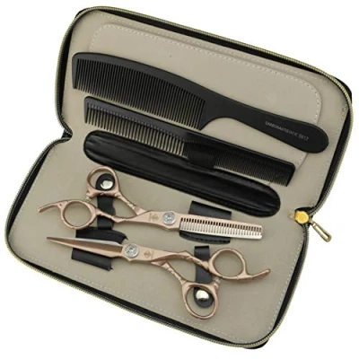 Afbeelding van JIESENYU Haarschaar, kappersschaar, professionele schaar, scherpe haarknipset voor kinderen, dames en heren (set)