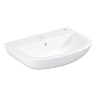 Afbeelding van Grohe Bau Ceramic wastafel 55x38 cm met kraangat en overloop Wit