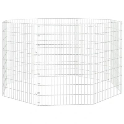 Afbeelding van vidaXL Konijnenkooi met 8 panelen 54x80 cm gegalvaniseerd ijzer