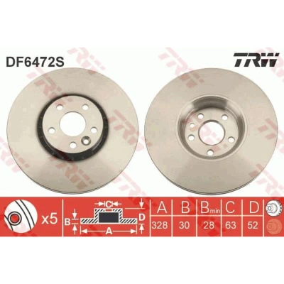 Afbeelding van Trw Remschijf DF6472S