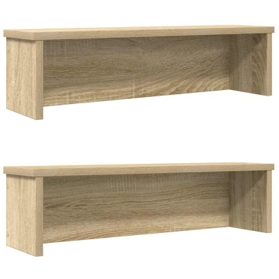 Afbeelding van vidaXL Keukenrekken stapelbaar 2 st 50x15x16 cm sonoma eikenkleurig