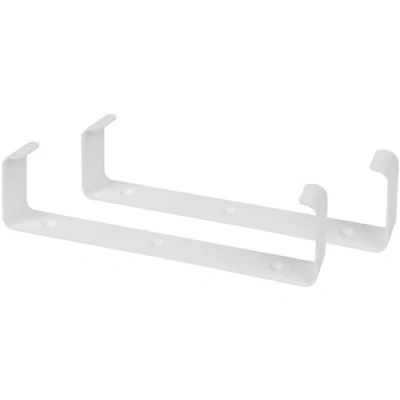 Afbeelding van Repa Market 220 x 55 mm Staffa di Supporto per canalina in plastica fissaggio condotti rettangolari Montaggio a parete canale aria Accessori ventilazione bianco interno