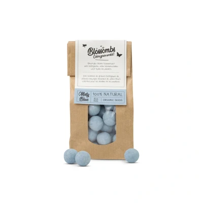 Afbeelding van Blossombs Kraftzak Zaadbolletjes Misty Blue 10 Stuks