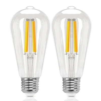 Afbeelding van Aigostar Ledlamp, wifi, E27, 6 W, Edison, vintage, intelligent, ST64, CCT, Alexa retrolamp, compatibel met en Google Home, dimbare wifi lamp, 2700 K 6500