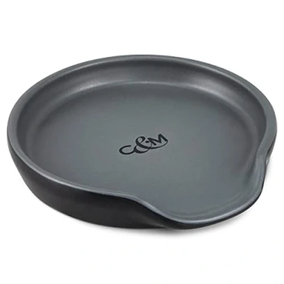 Afbeelding van Cole &amp; Mason H822141 Duxford zwart/grijs lepelsteun, keukenorganisatie, gebruiksvoorwerpenhouder voor koken, houten/theelepels, keramiek, (H) 20 mm x (D) 105