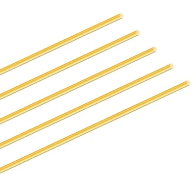 Afbeelding van iMeistek 3 mm messing staaf, 350 lengte solide ronde stang voor handvat pinnen RC modellen DIY crafts (5 stuks)