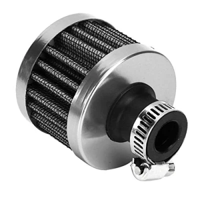 Afbeelding van Luchtfilter 25mm / 1in Mini Auto Luchtinlaatfilter Carter Ventklep Cover Ontluchtingsfilter Universeel (Zilver)