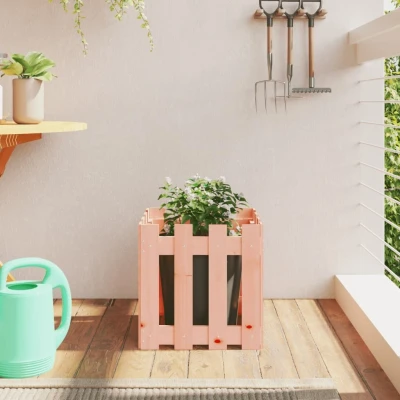 Afbeelding van Plantenbak met hekontwerp 40x40x40 cm massief douglashout