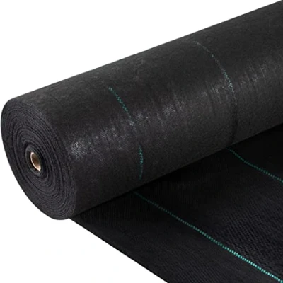 Afbeelding van VEVOR Onkruidbestrijding Tuindoek 1.5*76.2m 5g/m2 Pp Opritdrainagedoek Voor Opritstabilisatie, Tuinbouw, Landbouw En Drainage Zwart