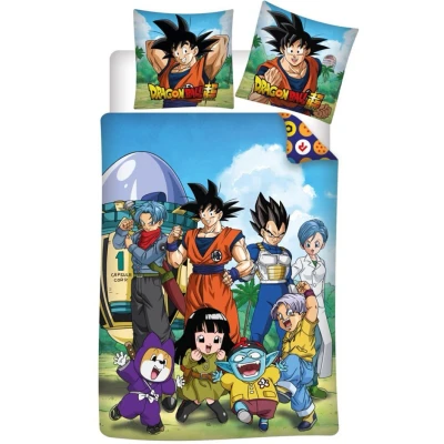 Afbeelding van Dragon Ball Z dekbedovertrek Capsule 8 Polykatoen eenpersoons 140x200 cm 1 stuk 65x65 kussensloop